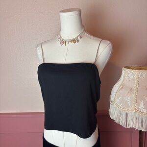 faded rose rhinestone black crop top sz xl black going out party